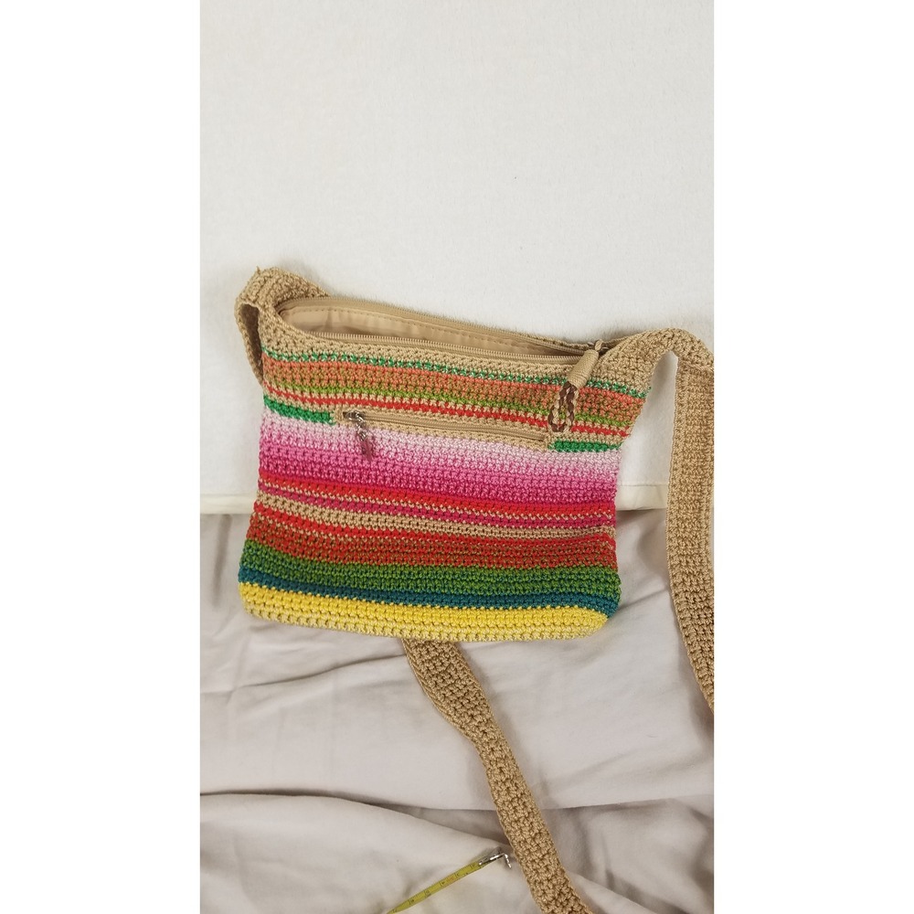 The‎ Sak Crossbody Bag Womens Medium Multi-color NWOT Striped Crochet Knit